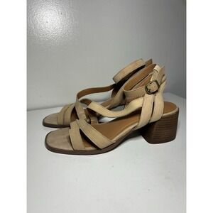 lucky brand Junnah Woman's Strappy Block Heel Sandals Boho Chic Suede   9 M